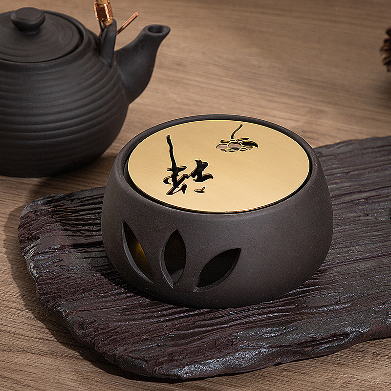 日式温茶器套装暖茶炉烛台手工蜡烛加热底座家用茶壶温茶炉蜡烛托