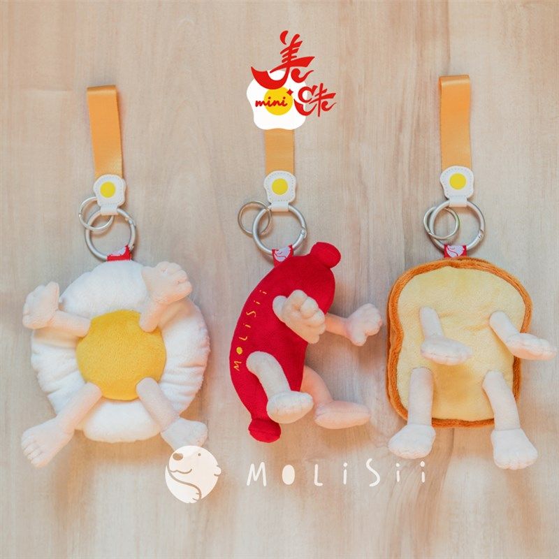 【Molisii茉莉絲】美味mini早餐食物挂饰 软萌钥匙扣包包挂饰挂坠,节庆用品/礼品,钥匙扣,淘宝优惠券,粉丝福利购,淘宝优惠卷