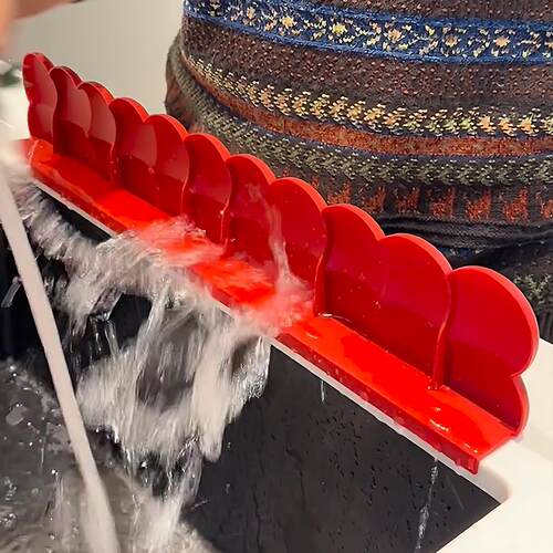 【新家的100个快递】多巴胺硅胶挡水条洗碗洗漱台防溅水吸盘设计