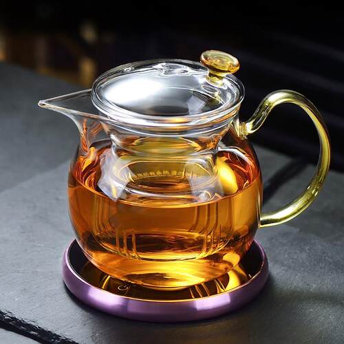时尚恒温加热杯垫家用保温底座耐热玻璃泡茶壶办公室温茶器热牛奶