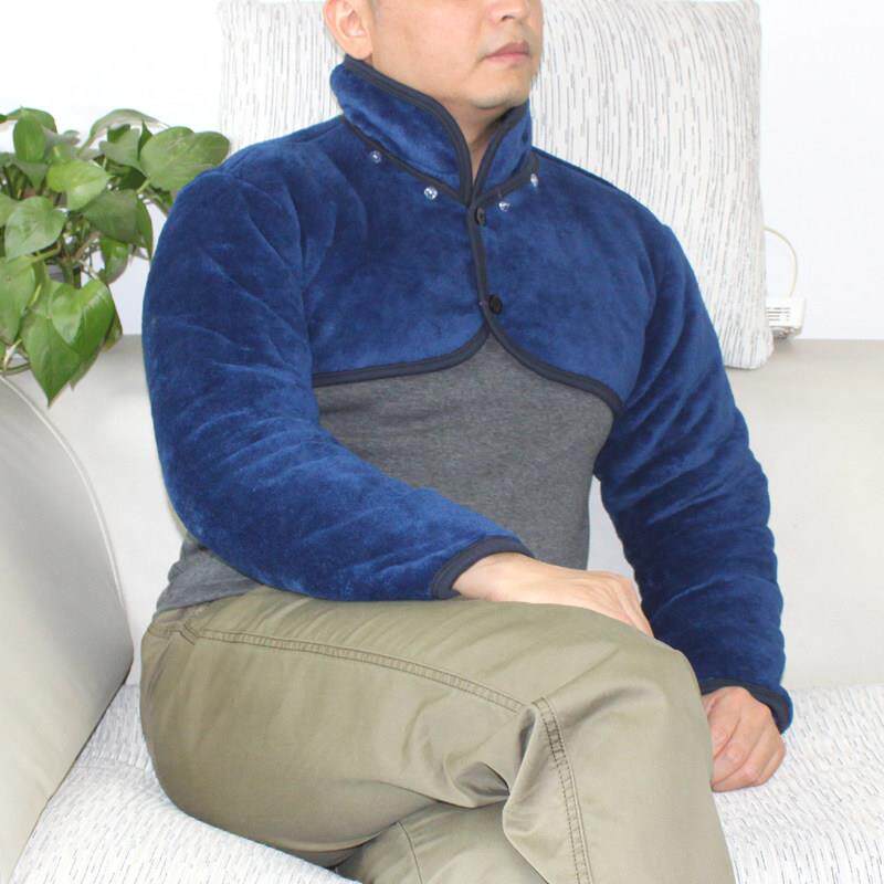冬季保暖护肩周肩炎中老年睡觉护肩膀长袖加厚防寒防冻男士坎肩