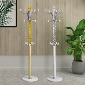 家用金色衣帽架落地简约现代卧室创意入户衣架挂衣架加粗晾衣架