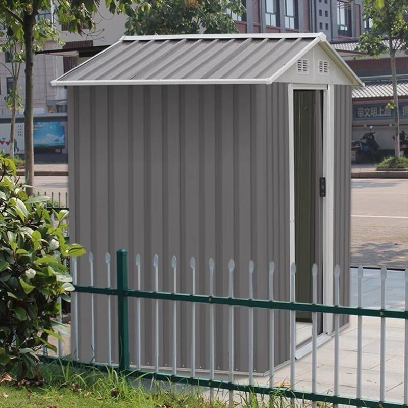简约工具房花园艺储物房院子室外杂物收纳屋活动户外铁皮移动间房