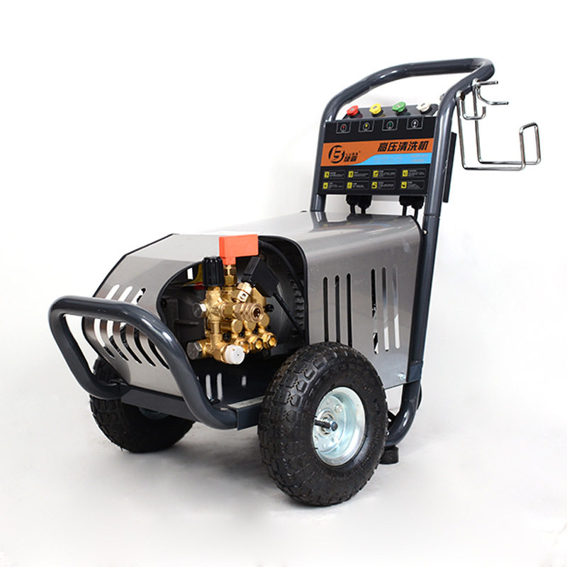 电动高压清洗设备 可携式商用冷水高压清洗机 移动式高压洗车机