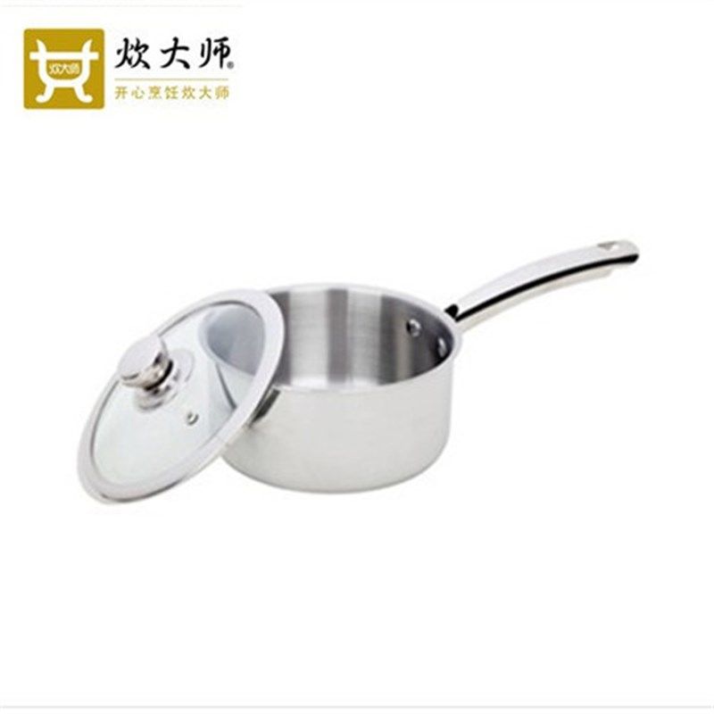 炊大师奶锅不锈钢加厚不粘锅 热奶辅食小奶锅 电磁炉煮面小汤锅