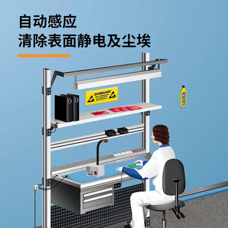 离子风蛇除静电离子风机自动感应高压除尘吹风去尘工业静电消除器