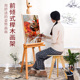 1.7米升级款 前倾画架榉木画室多功能油画架子素描架折叠广告楼盘