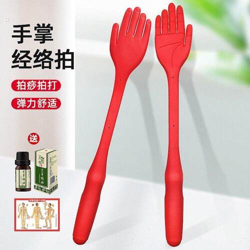 手掌拍打器经络拍痧板扣痧手养生按摩锤硅胶捶背神器肩颈筋络专用