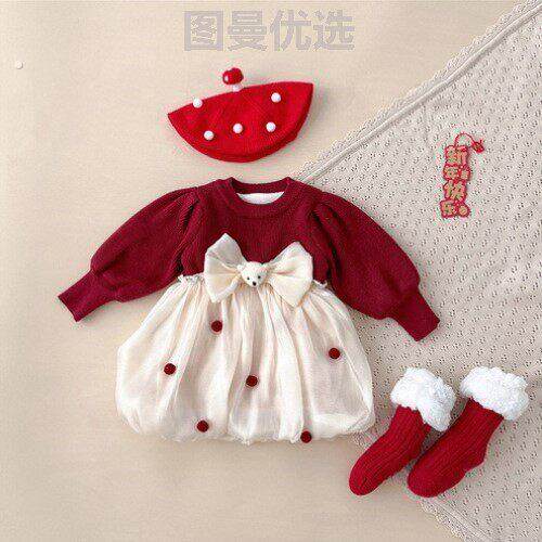 周岁女宝礼服冬公主风女孩裙子连衣裙童装冬季韩版冬装儿童冬裙