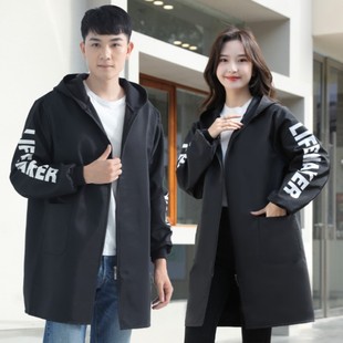 围裙工作服女家用厨房防水男加绒罩衣女冬天大人加厚冬天时尚外套
