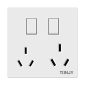 86型六孔插座带开关10A16A大功率热水器洗衣机单独分别控制面板插
