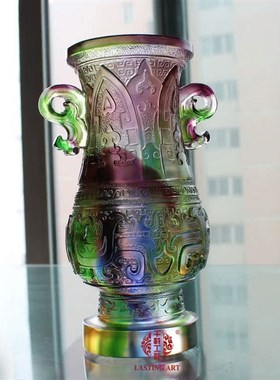 六合春 琉璃四季平安富贵大花瓶结婚家居摆件工艺礼品