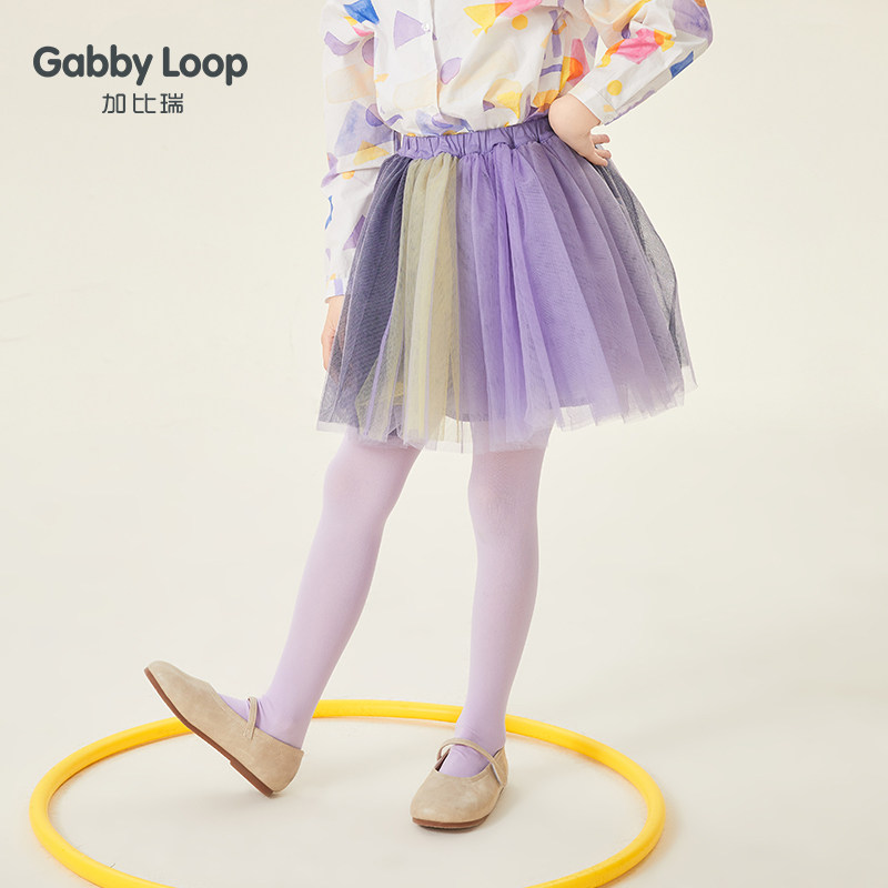 加比瑞童装女童春秋冬款半身裙百褶短裙网纱裙中大儿童裙子公主裙