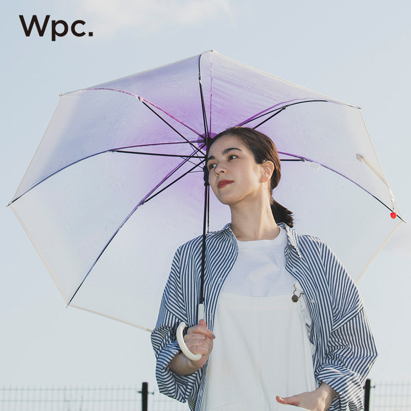 WPC高颜值渐变果冻伞 超轻便携手动折伞 聚氨酯透明雨伞 粉嫩少女