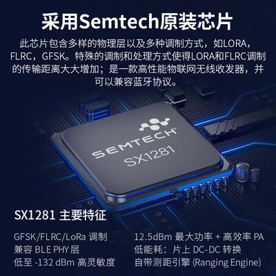 集芯微SX1281无线LoRa模块2.4G远距离通信BLE高速率传输低功耗