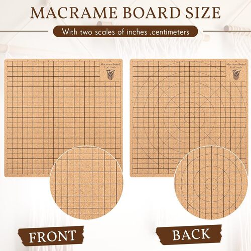 macrame编绳软垫板软木板DIY棉绳编织辅助配件固定用软木板108PCS
