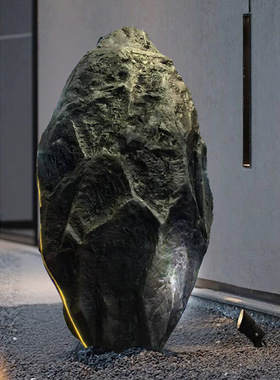 户外装饰仿真发光石公园庭院景观玻璃钢石头灯别墅装饰草坪灯光石