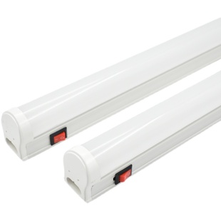 led带开关一体化T8灯管2孔流水线工作台灯管高亮T5灯棒1.2米18w