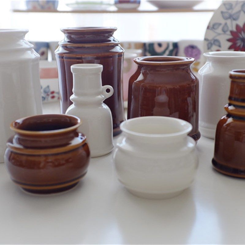 杂置社日式复古简约陶瓷厨房工具收纳罐餐具整理筷子筒勺叉杯高筒,家居饰品,储物罐,淘宝优惠券,粉丝福利购,淘宝优惠卷