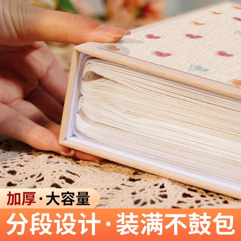 花花清新小相册大容量纪念册插页3寸4五六5寸6寸照片收纳情侣影集,节庆用品/礼品,相册/相簿,淘宝优惠券,粉丝福利购,淘宝优惠卷
