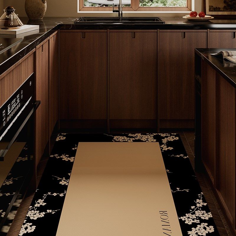 南枝复古轻奢厨房专用地垫防滑防油可擦免洗进门门垫满铺脚垫家用,居家布艺,厨房地垫,淘宝优惠券,粉丝福利购,淘宝优惠卷