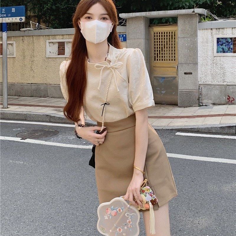 小个子夏装旗袍俏皮活泼女装高级感气质新中式中国风女上衣,女装/女士精品,时尚套装,淘宝优惠券,粉丝福利购,淘宝优惠卷