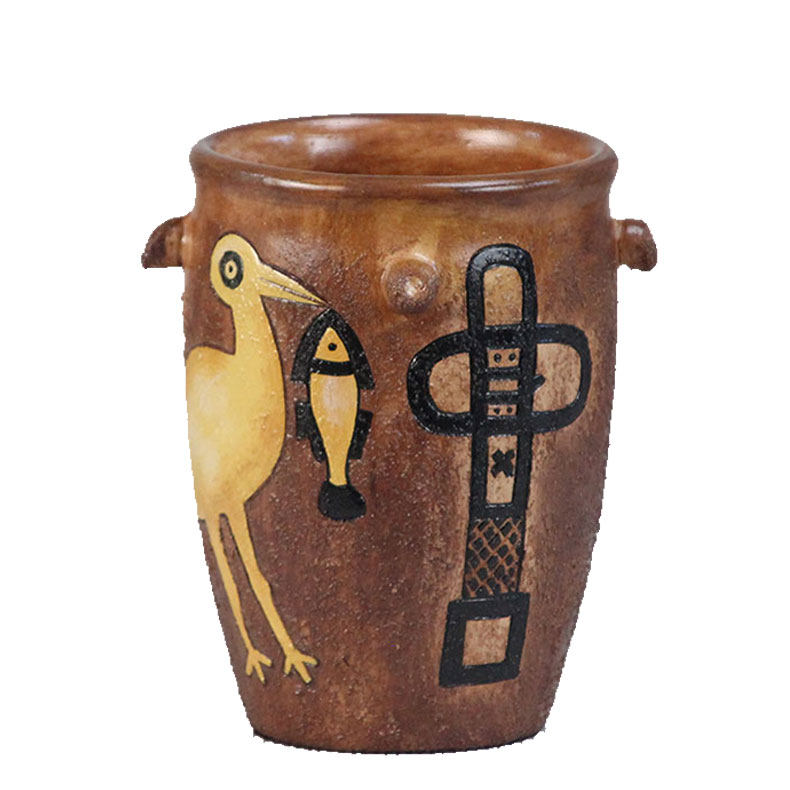 鹳鱼石斧彩陶笔筒创意陶瓷仿古收纳桶桌面收纳盒文创小纪念品礼品,家居饰品,装饰摆件,淘宝优惠券,粉丝福利购,淘宝优惠卷