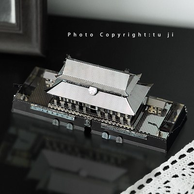 红旗飘起时 是国与家的盛宴天安门3D金属拼图创意立体模型