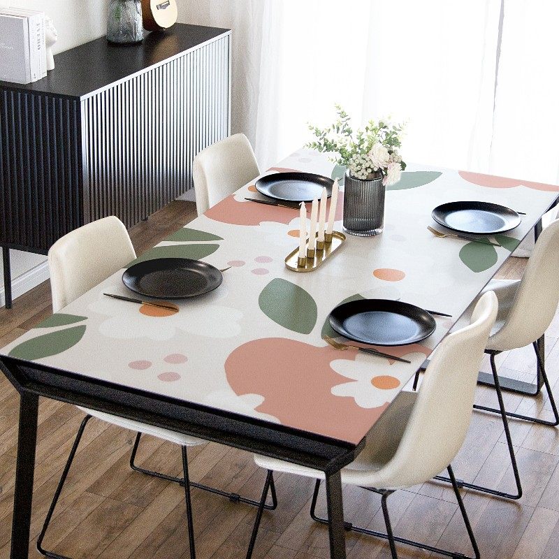 【皮革桌垫】轻奢桌布防水防油免洗高级感长方形电视柜茶几台布,居家布艺,桌布,淘宝优惠券,粉丝福利购,淘宝优惠卷