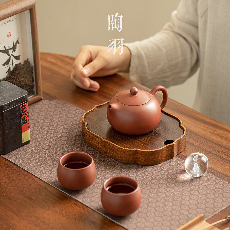 轻奢日式紫砂茶壶一壶两杯功夫茶具套装茶壶茶杯客厅办公室小套