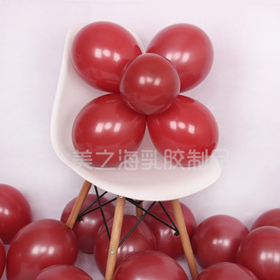 5寸10寸18寸气球双层石榴红气球加厚情人节婚房装饰婚房装饰国庆