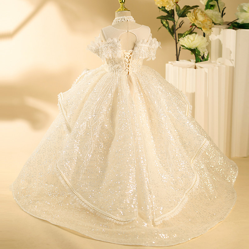 女童礼服公主裙儿童主持人模特走秀轻奢小众高端小女孩钢琴演出服