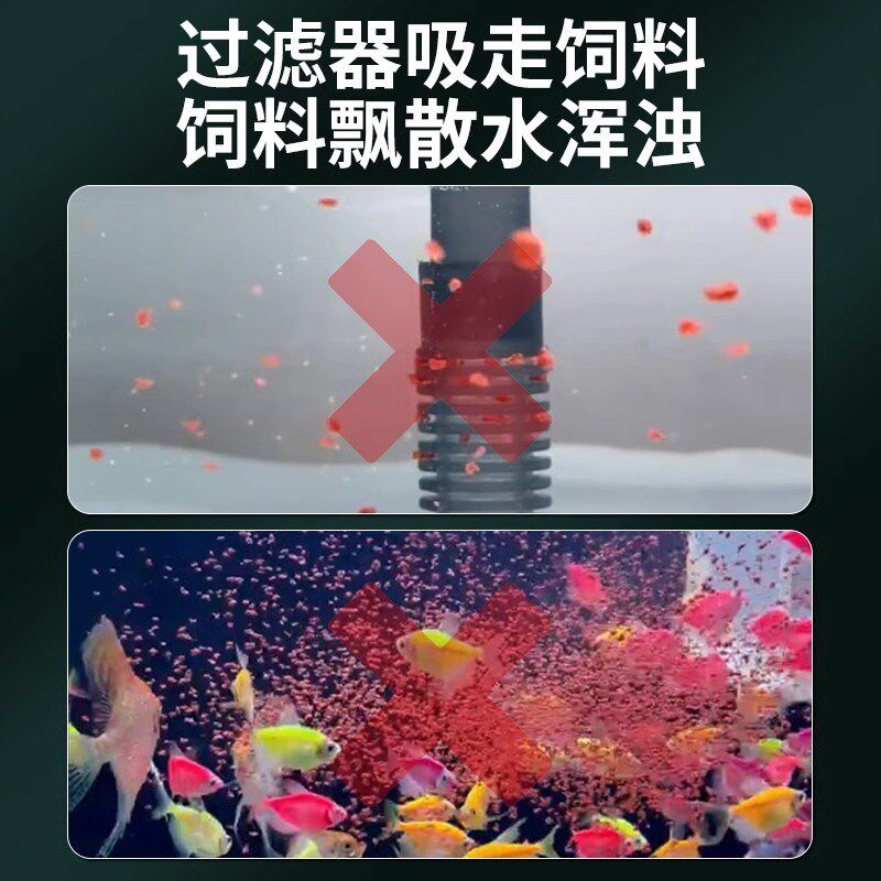 鱼缸喂食器鱼食投喂器喂鱼神器漂浮投食圈防飘散龟粮喂食管固定器