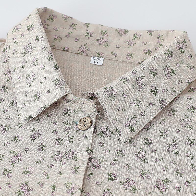 奶奶装春秋纯棉长袖衬衫中老年人夏季女薄款衬衣老太太妈妈上衣服