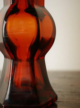 十境OTlife琥珀色光面琉璃新中式客厅酒店样板间桌面软装装饰摆件