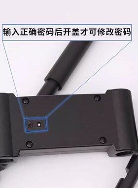 密码锁u型玻璃门锁防水防锈挂锁家用大门u形锁户外店铺加长插锁具