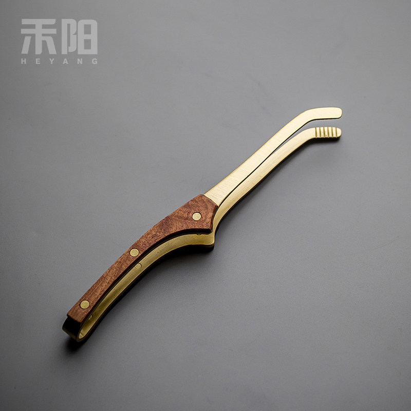 纯铜茶夹功夫茶具花梨黑檀木洗茶杯夹子镊子家用实木防滑茶道配件,餐饮具,茶夹,淘宝优惠券,粉丝福利购,淘宝优惠卷