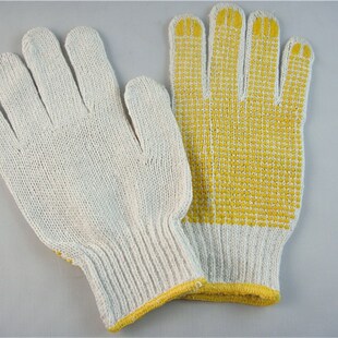 手套拨河防滑耐磨劳保点塑胶搬运男工地干活带胶薄款劳工加厚工作