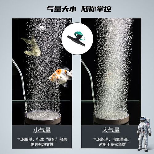 boxtech纳米气盘鱼缸氧气泵细化器静音气泡石气盘雾化增氧配件