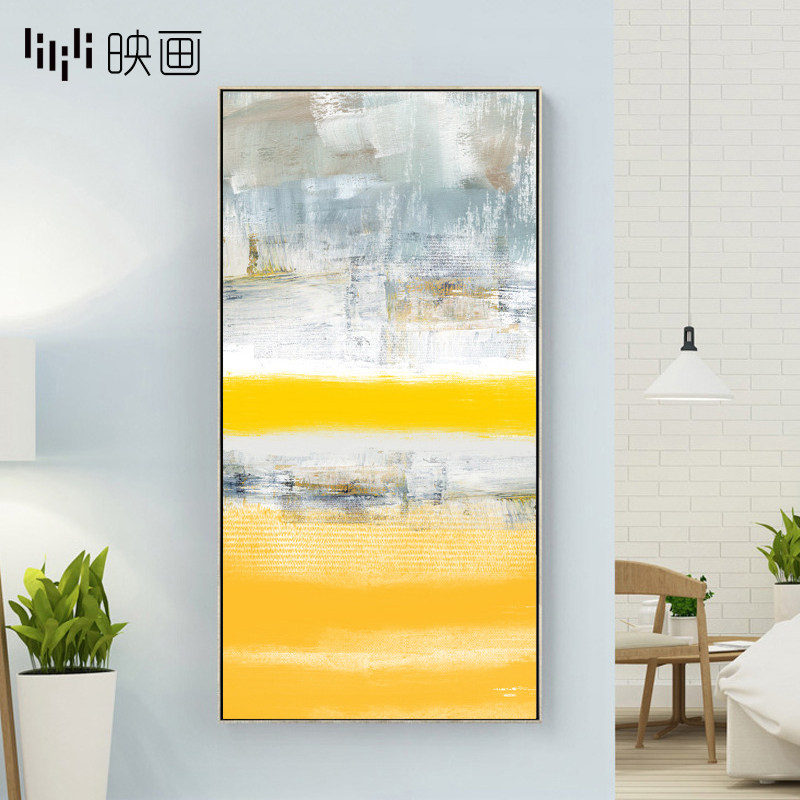 入户玄关装饰画竖版抽象走廊挂画迎门墙画装饰过道单幅背景墙壁画