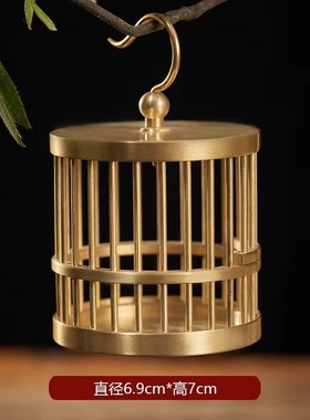 黄铜蝈蝈笼子大号蛐蛐蟋蟀笼子鸟笼装饰摆件鸣虫精品蝈蝈笼工艺品
