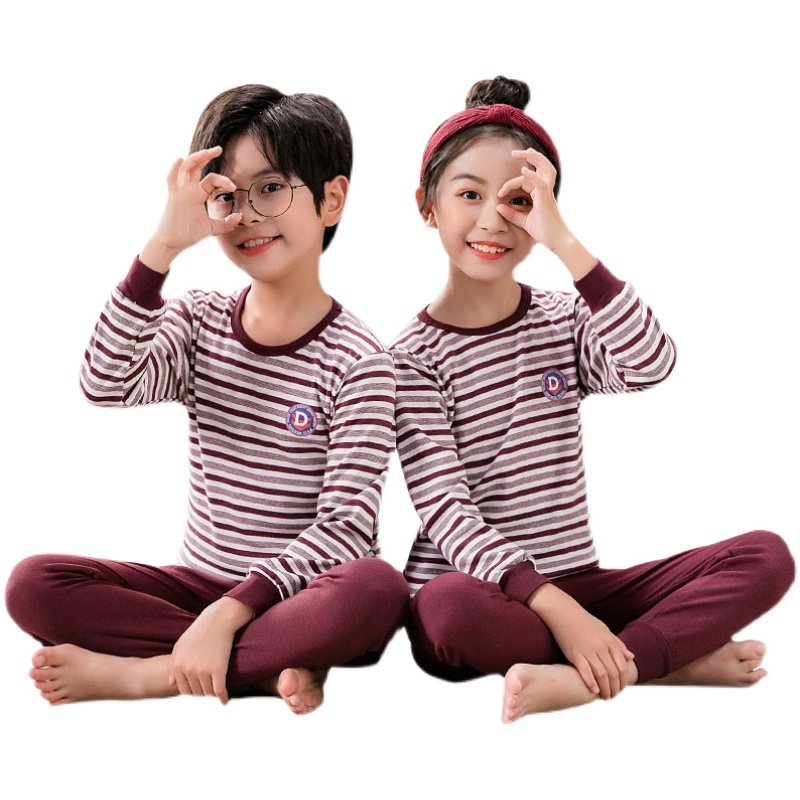 半高领儿童秋衣秋裤纯棉男童女童睡衣大童初中生全棉保暖内衣套装,童装/婴儿装/亲子装,内衣套装,淘宝优惠券,粉丝福利购,淘宝优惠卷