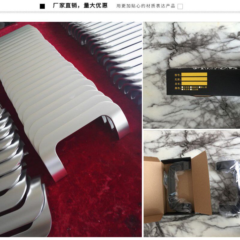 玻璃有框门把手黑色全实心铝合金木门拉手卫生间淋浴门孔距210mm