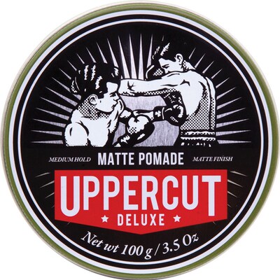 Uppercut拳击手发泥水基男士持久定型发蜡油头膏自然蓬松绿罐100g