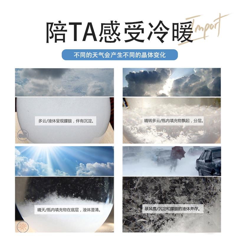 生日礼物送女朋友创意实用的男生桌面小摆件天气预报风暴瓶开业