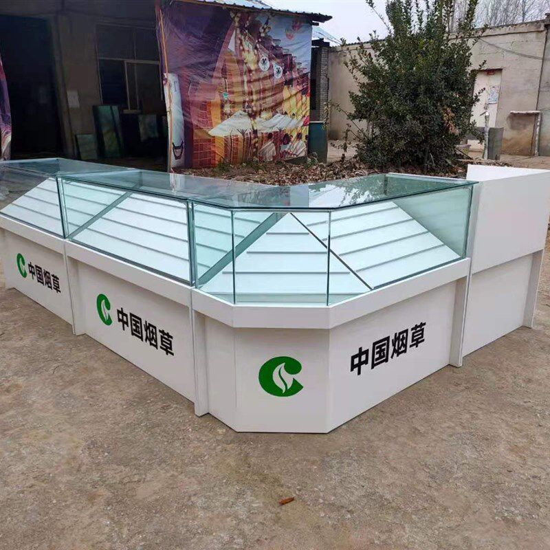 烟柜台烟柜便利店钢化玻璃转角组合烟柜可移动带收银一体多功能柜