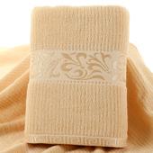 浴巾纯棉超强吸水全棉成人女柔软个性 可爱灰色大号大毛巾绣字LOGO