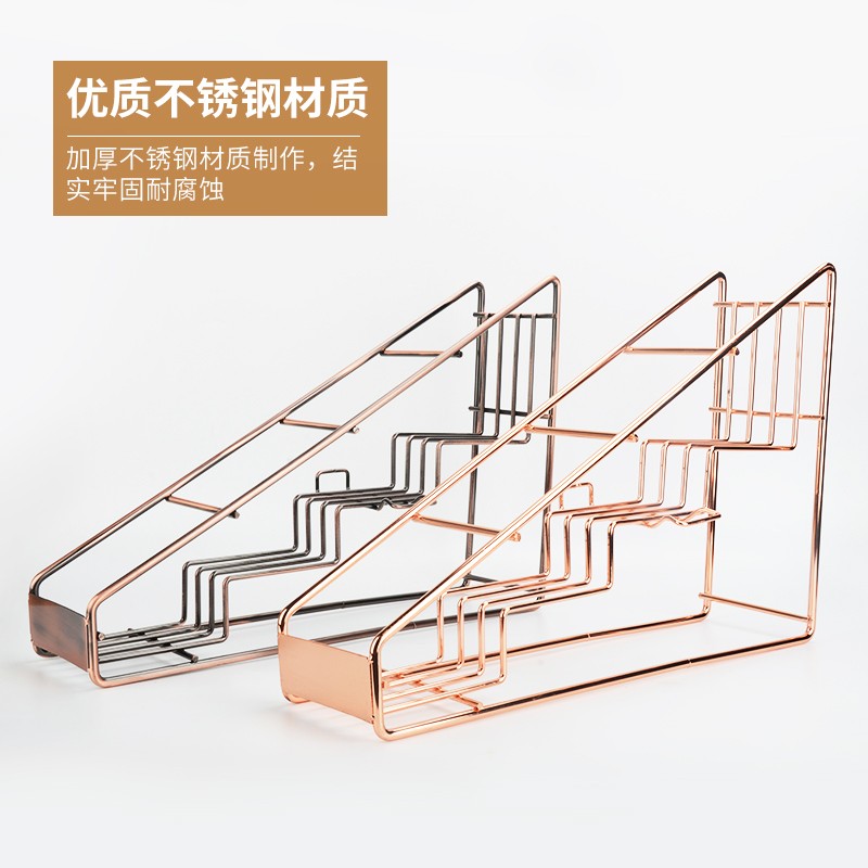 不锈钢糖压瓶架果露架果糖定量瓶架子奶茶店四格展示架糖酱收纳架