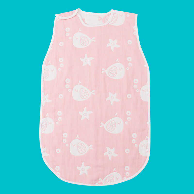 儿童睡袋背心式纯棉纱布睡袋夏季春秋婴儿宝宝中大童小学生防踢被