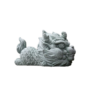 国风潮瑞兽呆萌小麒麟创意摆件客厅茶室茶宠水族鱼缸造景装饰品